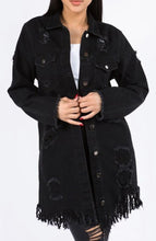 Load image into Gallery viewer, “Ripped Right” Denim Jacket
