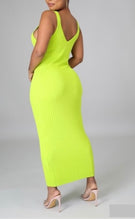 Load image into Gallery viewer, “Lime Light” Fitted Dress
