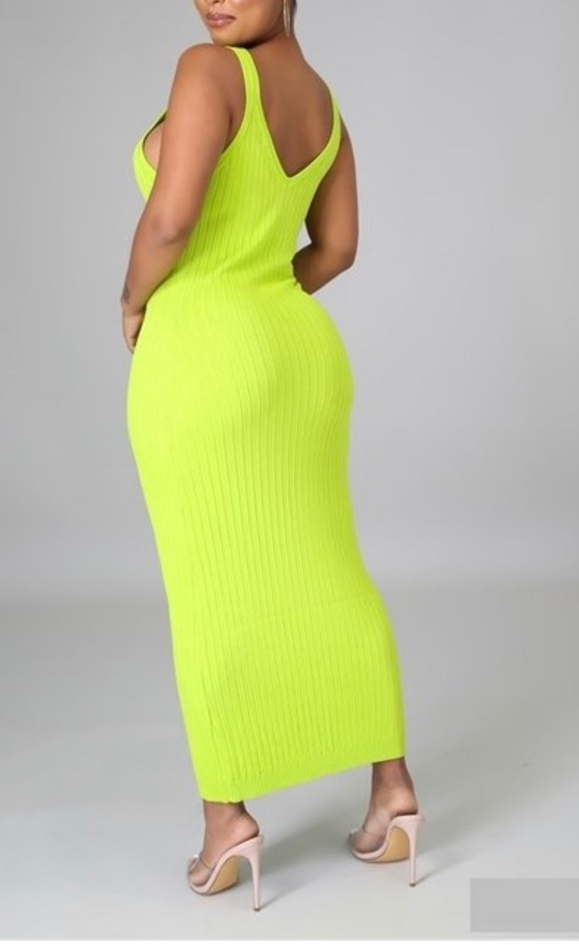 “Lime Light” Fitted Dress